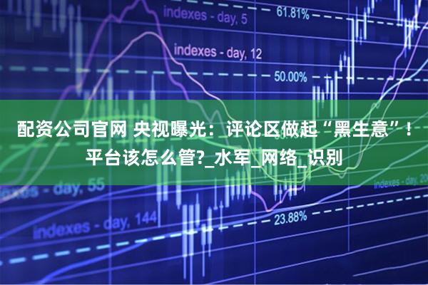 配资公司官网 央视曝光：评论区做起“黑生意”！平台该怎么管?_水军_网络_识别